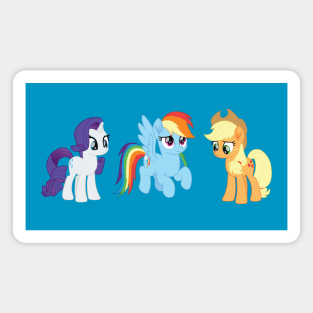 Rarity, Rainbow, and Applejack Magnet